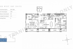 unit layout three bedroom west sky suite preselling condo for sale in parklinks north tower pasig city and quezon city
