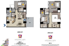 3 Bedroom Loft Unit Layout Uptown Arts Residence  Preselling Condo For Sale in Bonifacio Global City BGC
