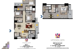 3br studio unit layout Uptown Arts Residence  Preselling Condo For Sale in Bonifacio Global City BGC