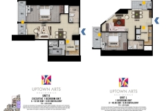 executive one bedroom unit layout Uptown Arts Residence  Preselling Condo For Sale in Bonifacio Global City BGC
