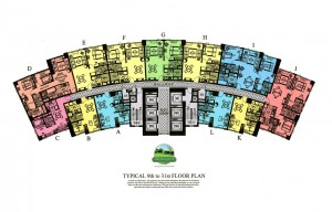 Bellagio 3 - TYPICAL 9TH & 31ST FLOOR PLAN